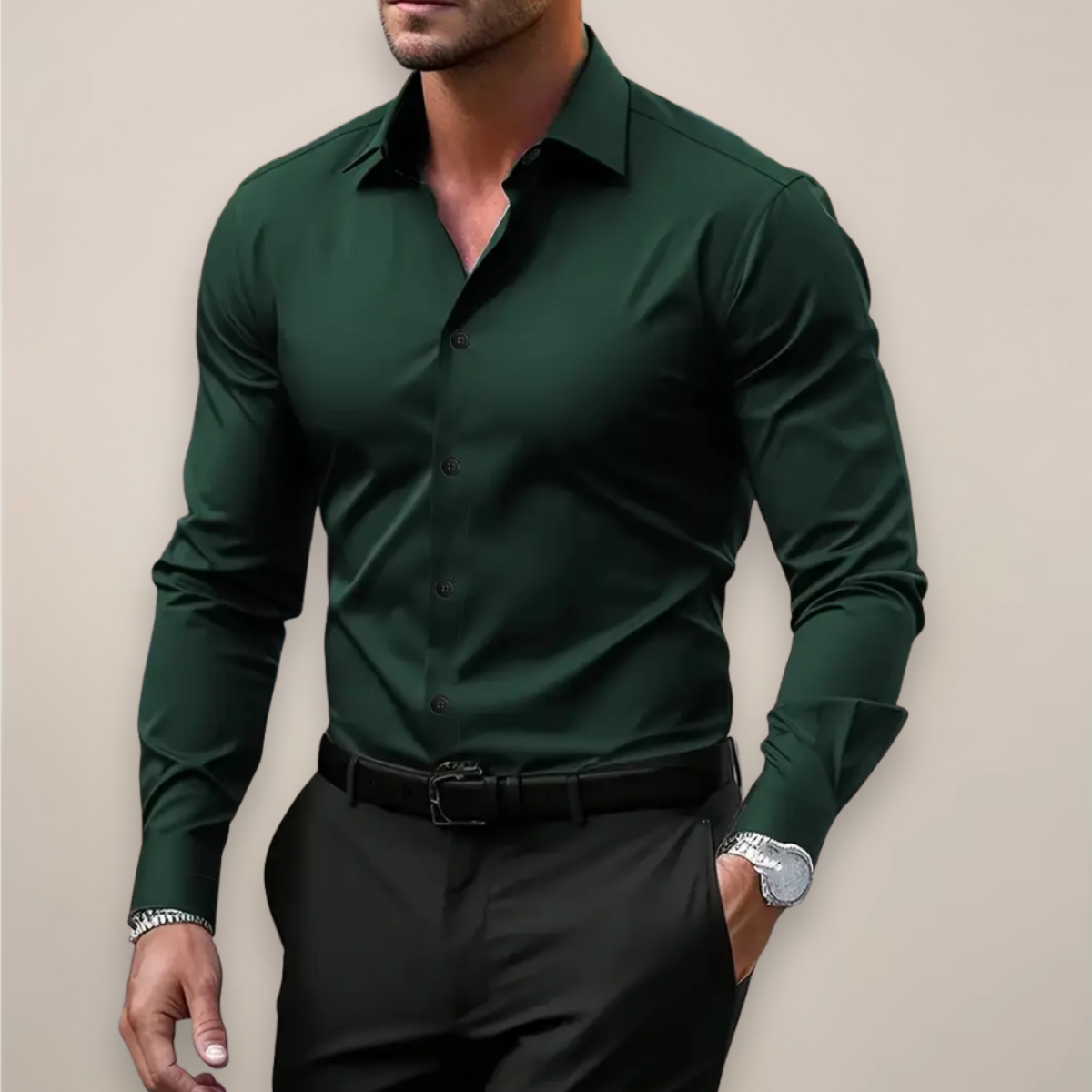 Men's Classic Notched Collar Shirt | Versatile