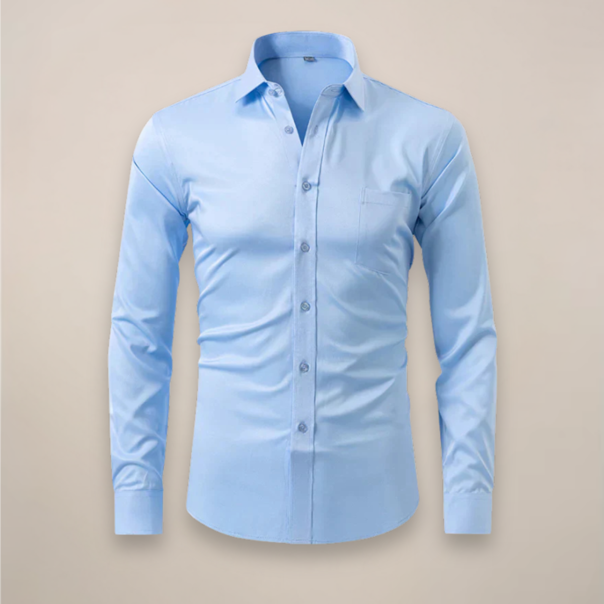 Men's Long Sleeve Button-Down Business Shirt | Breathable
