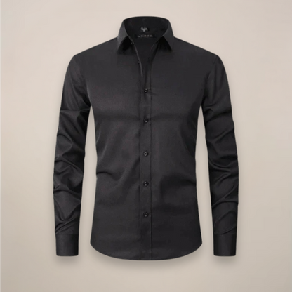 Men's Long Sleeve Button-Down Business Shirt | Breathable