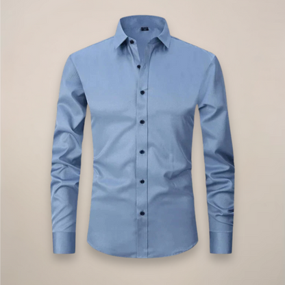 Men's Long Sleeve Button-Down Business Shirt | Breathable