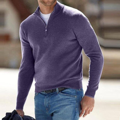 Men's Half Zipper Sweater | Wool