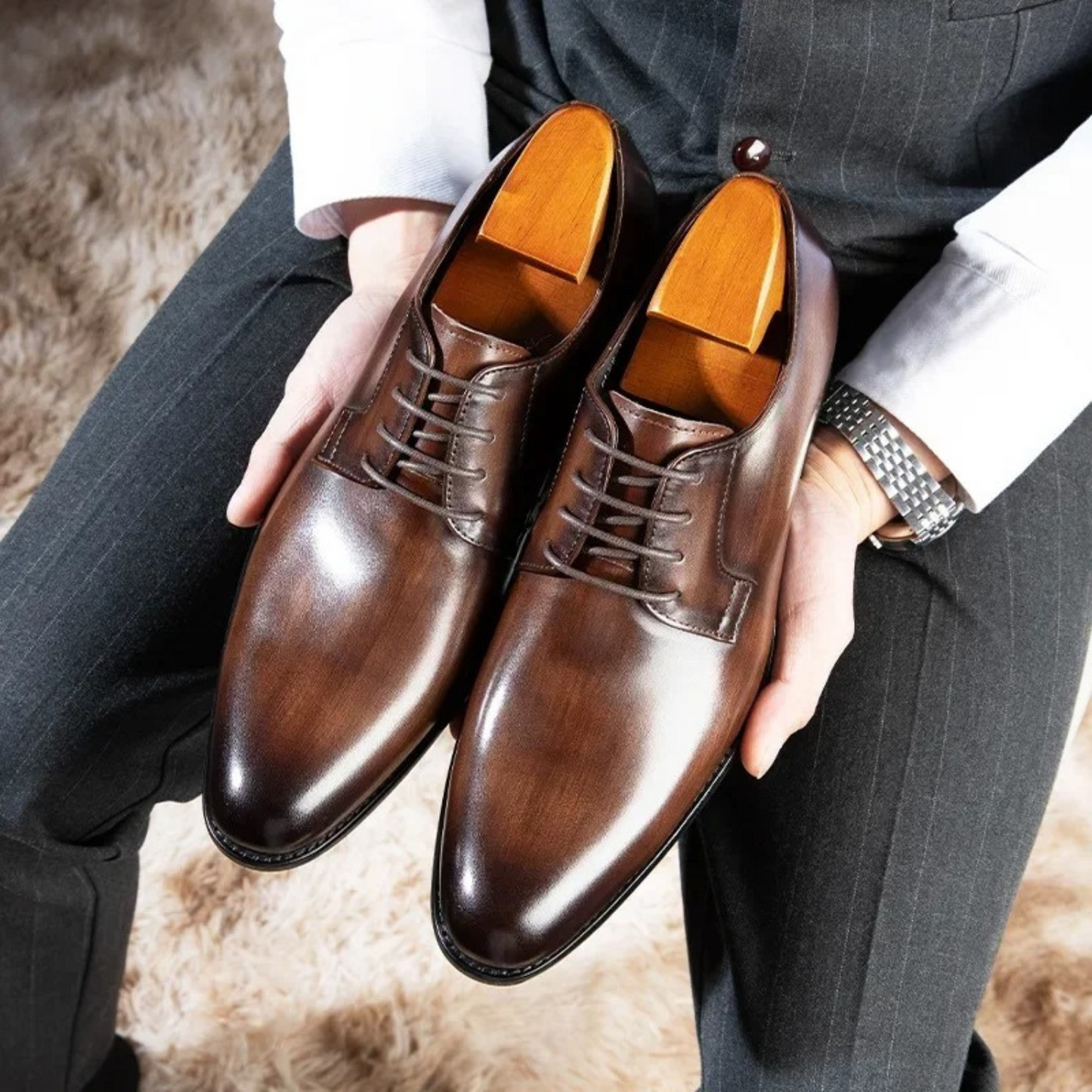 Men's Sleek Formal Dress Shoes | Lace-Up