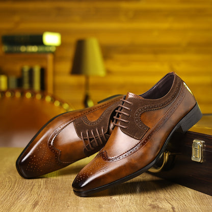 Men's Brogue Oxford Shoes | Two-Tone