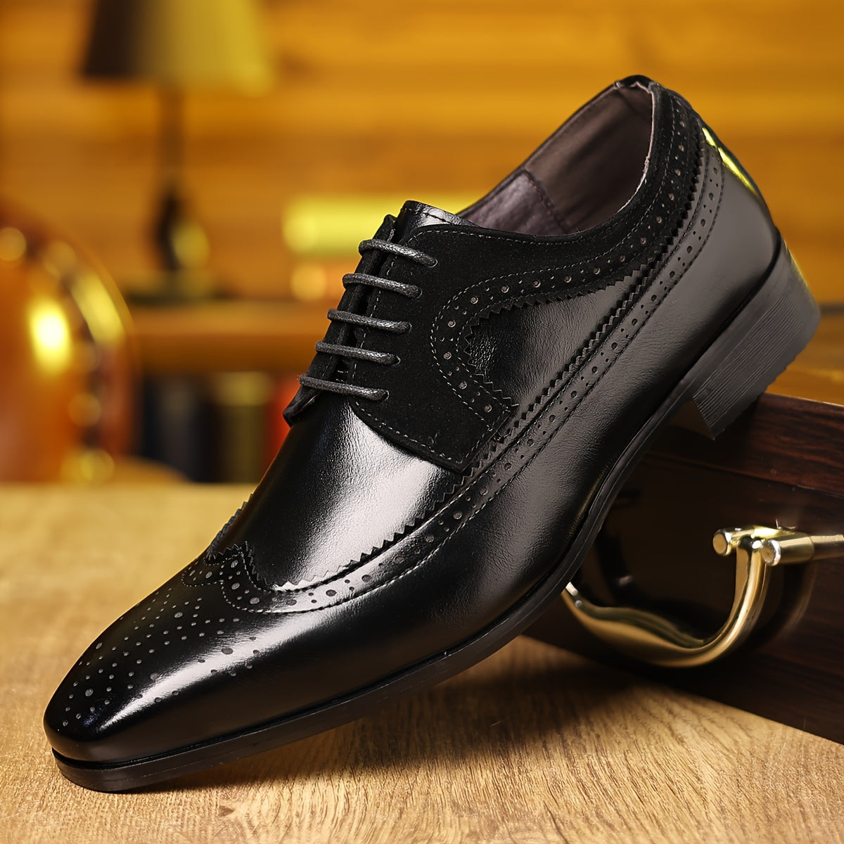 Men's Brogue Oxford Shoes | Two-Tone