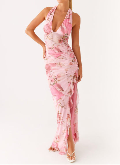 Fiorella Maxi Dress - Pink Floral Print