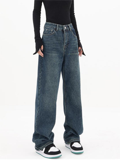 Blue Vintage Classic Boyfriend Jeans