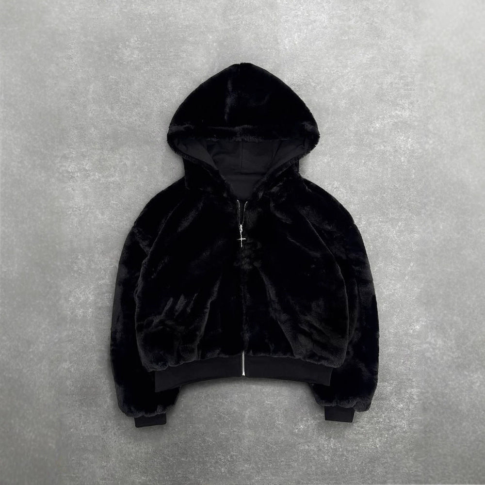 Reversible Zip Up Hoodie Jacket for Women - Raimonda