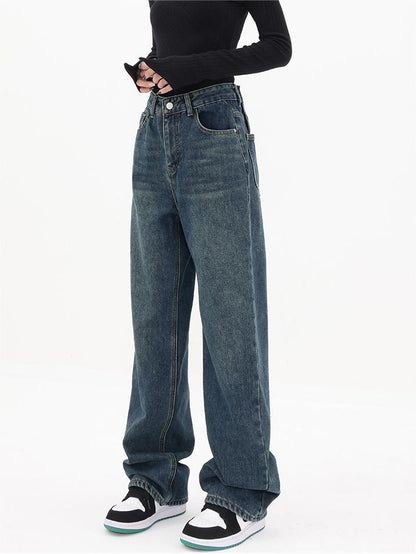 Blue Vintage Classic Boyfriend Jeans