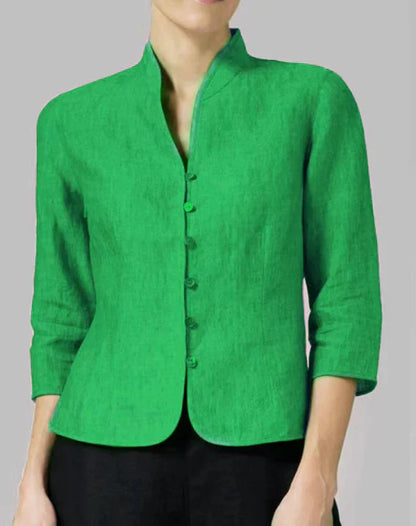 Women's Stand Collar Transitional Jacket | 3/4 Sleeves