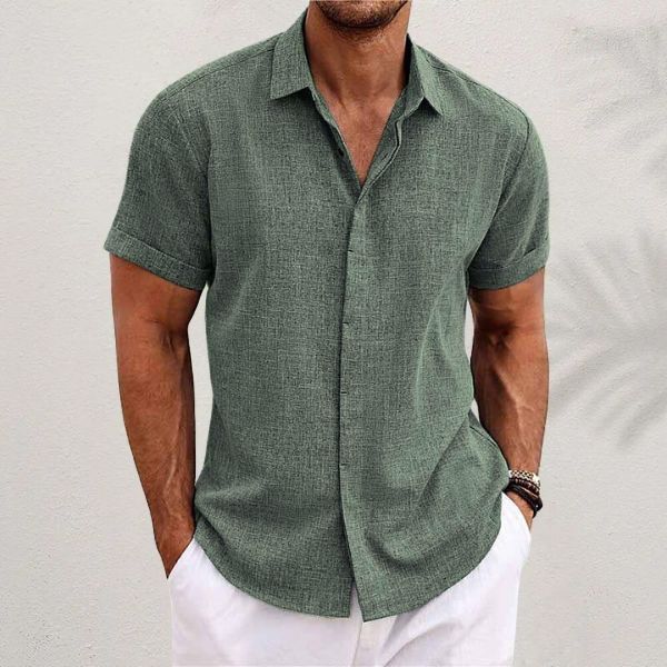 Men's Short Sleeve Linen Shirt | Summer