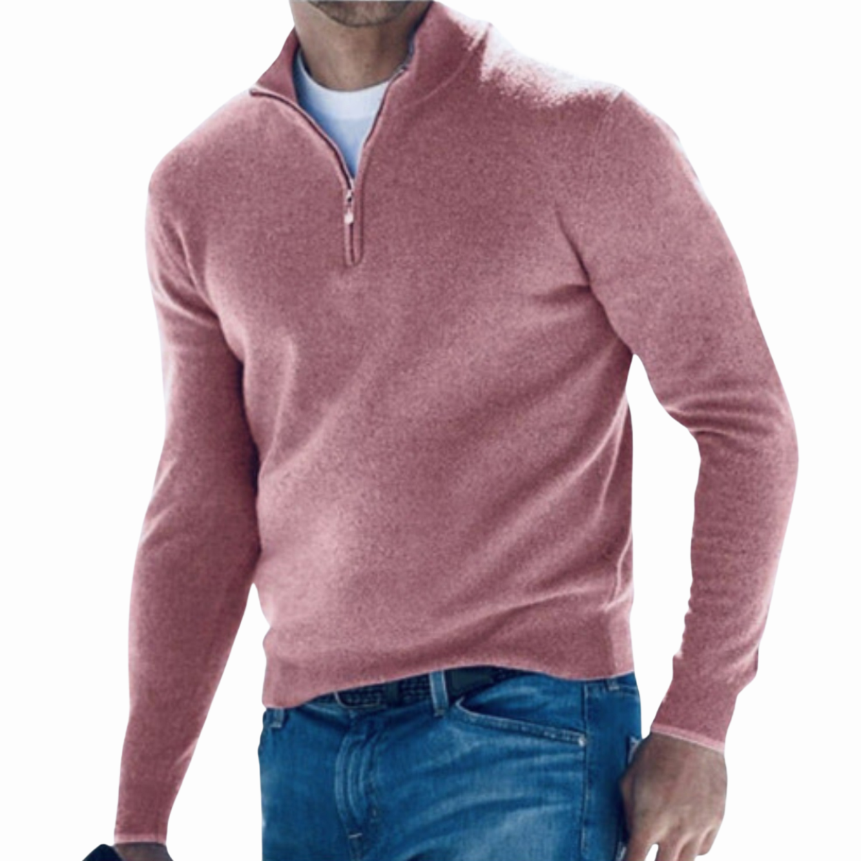 Men's Half Zipper Sweater | Wool