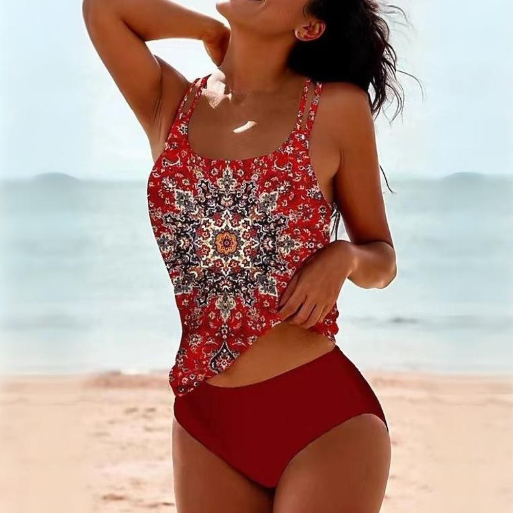 Women's Boho Style Tankini Set | Two-Piece