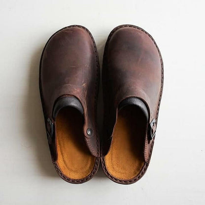 Men's Arch Support Slippers | Leather