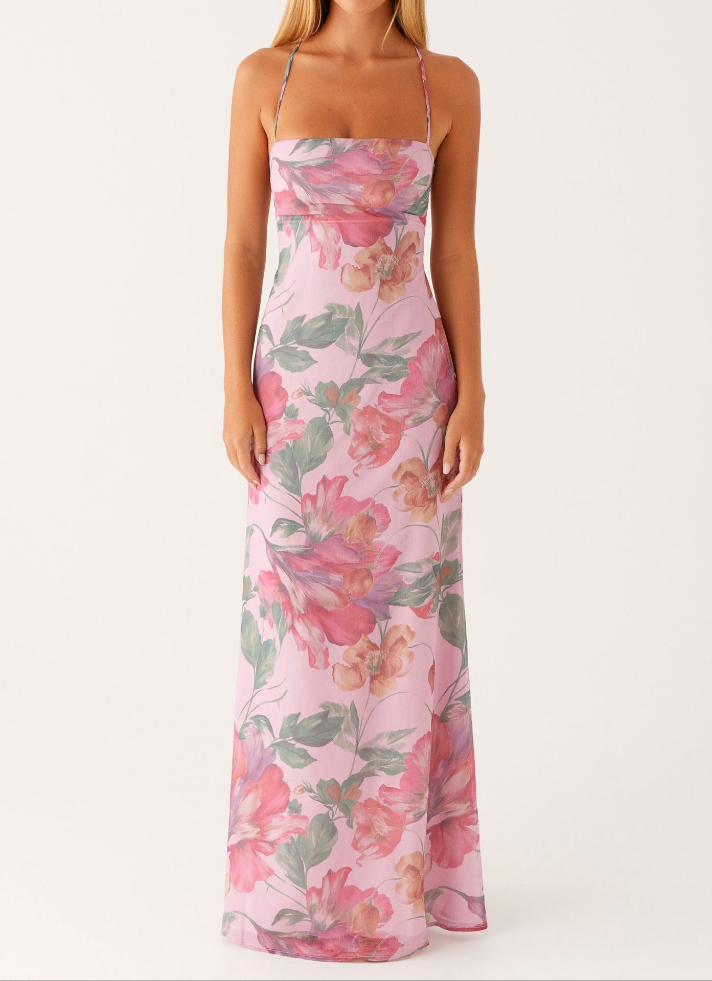 Agnesina Maxi Dress - Pink Floral
