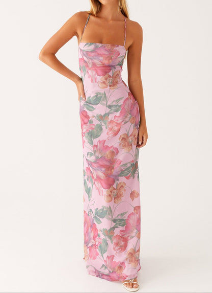 Agnesina Maxi Dress - Pink Floral