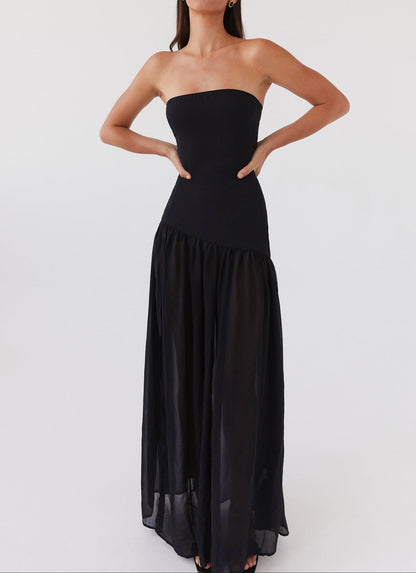 Gelsomina Strapless Maxi Dress - Black