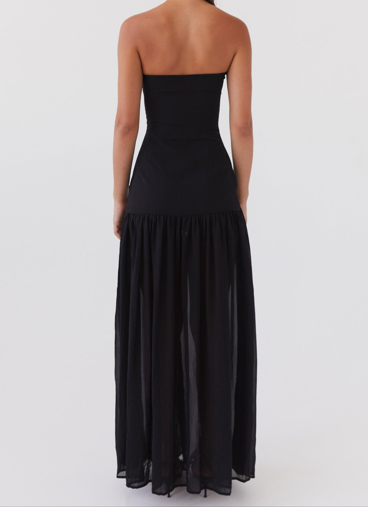 Gelsomina Strapless Maxi Dress - Black