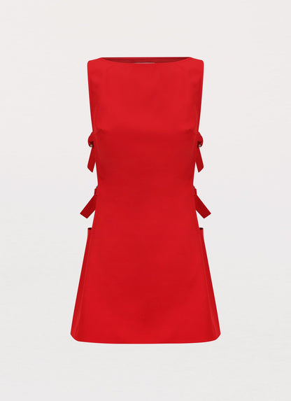 Amanda Buckle Mini Dress - Red