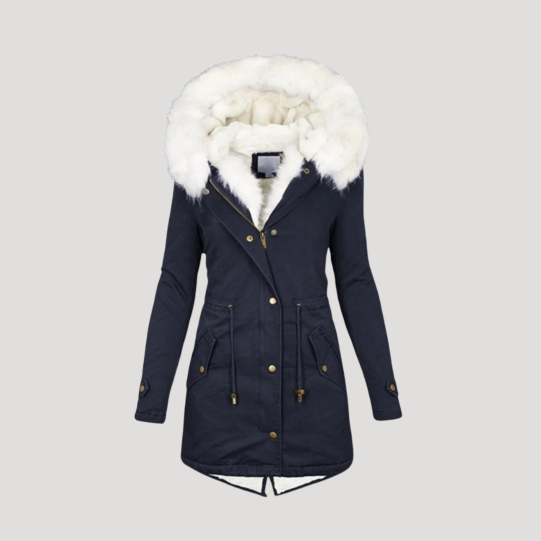 Women's Winter Parka Puffer Jacket | Belted Design