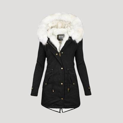 Women's Winter Parka Puffer Jacket | Belted Design