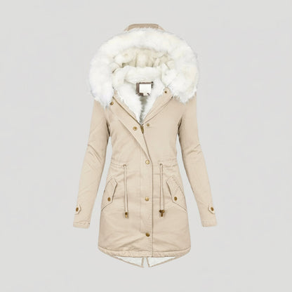 Women's Winter Parka Puffer Jacket | Belted Design
