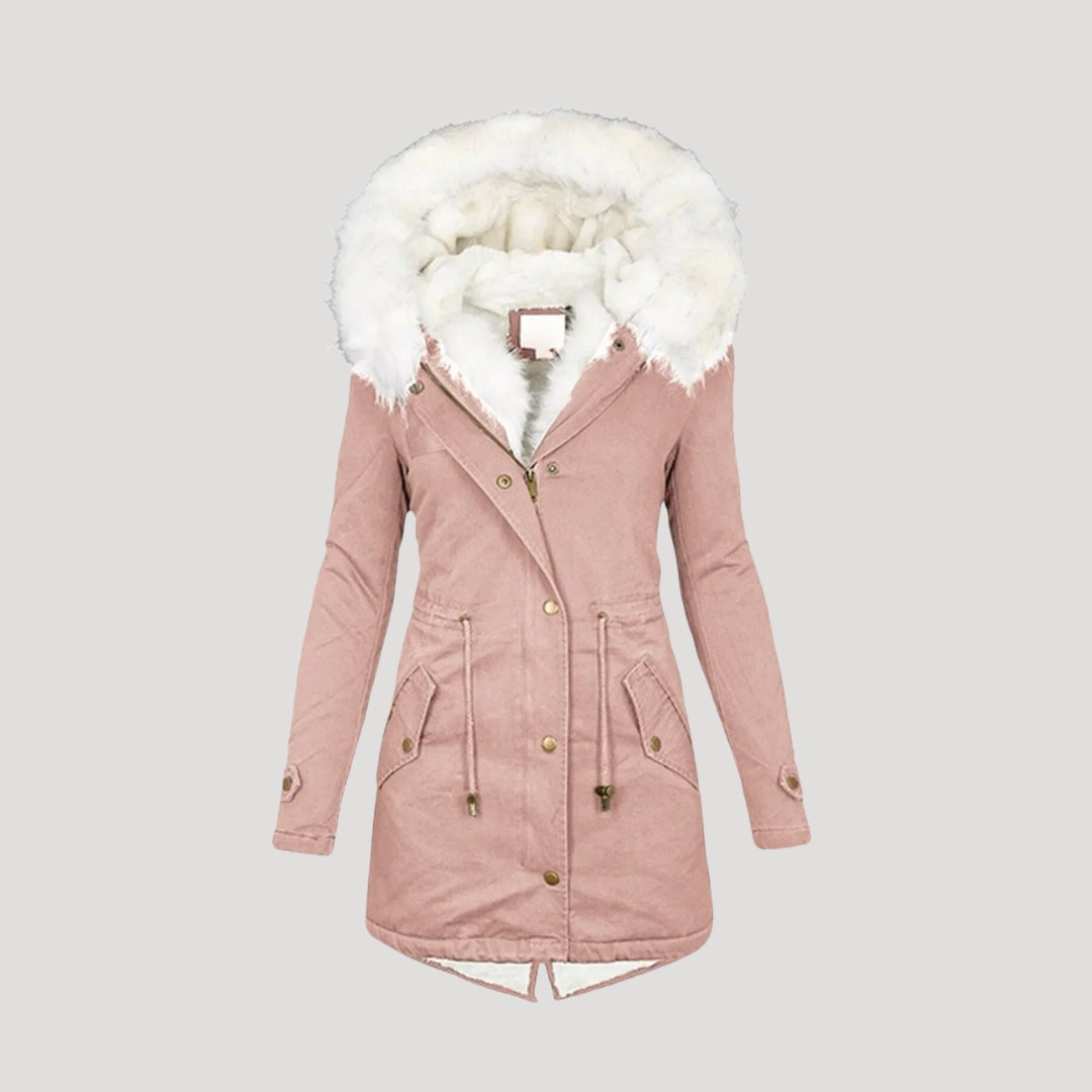 Women's Winter Parka Puffer Jacket | Belted Design