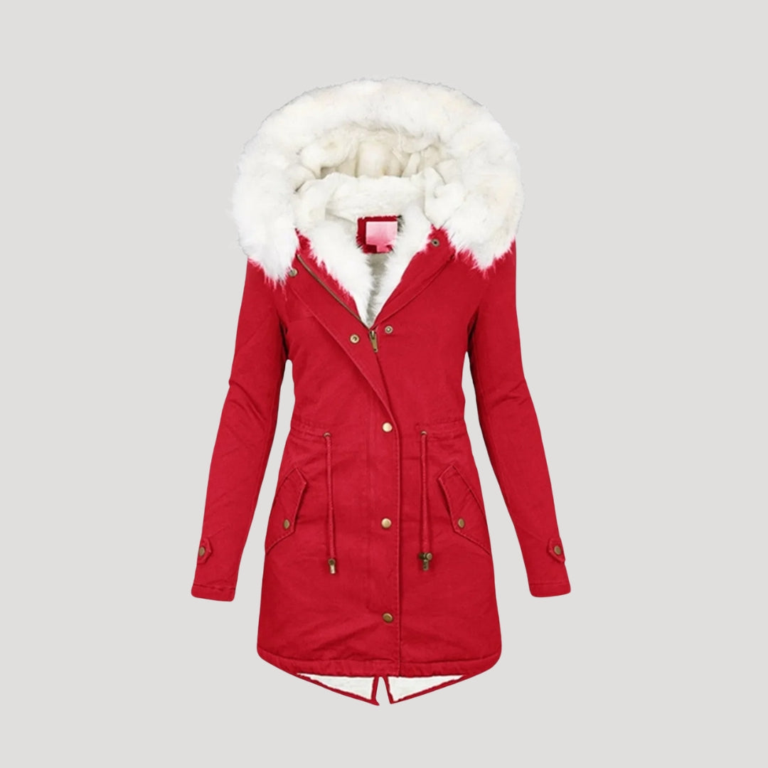 Women's Winter Parka Puffer Jacket | Belted Design