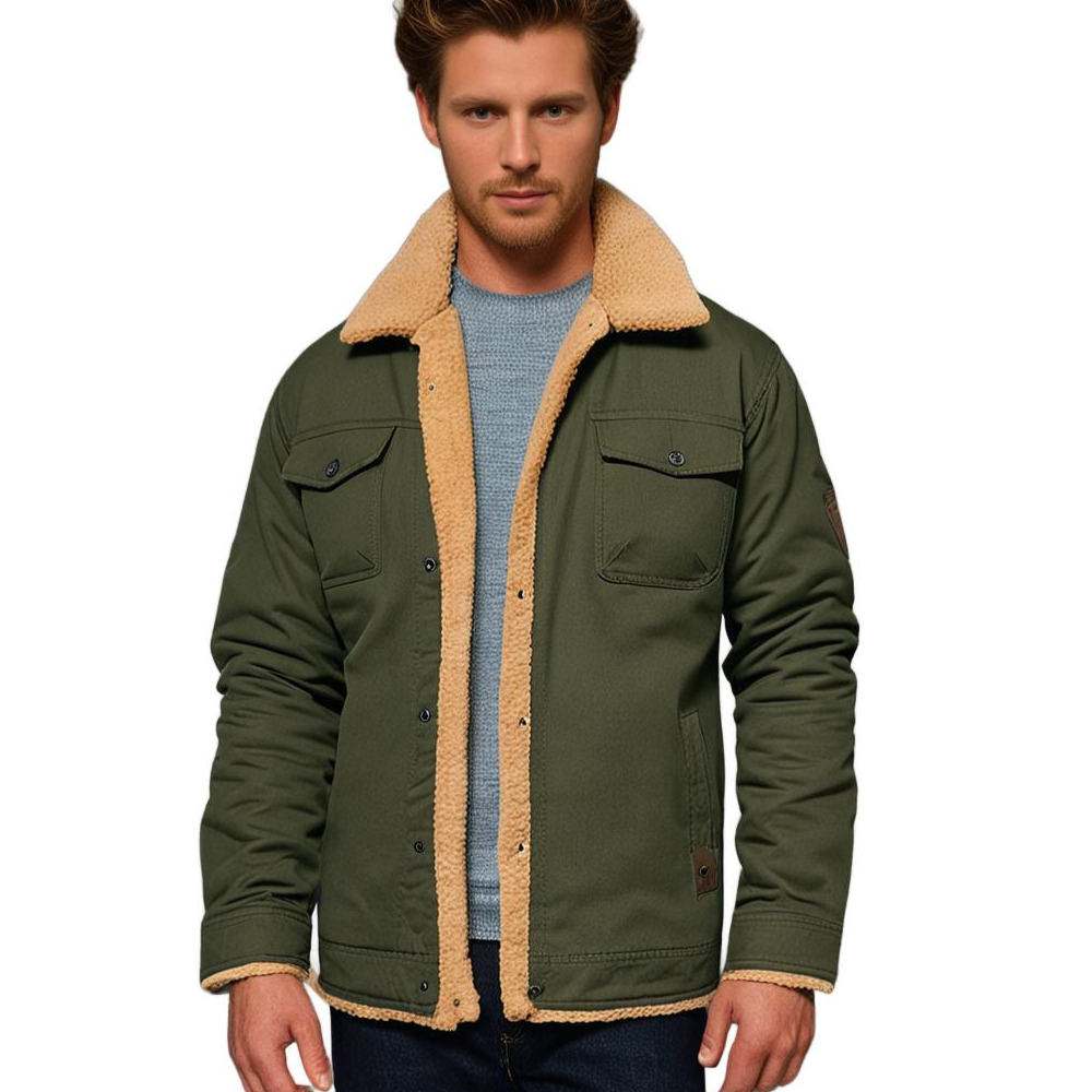 Men's Warm Sherpa-Lined Jacket | Winter