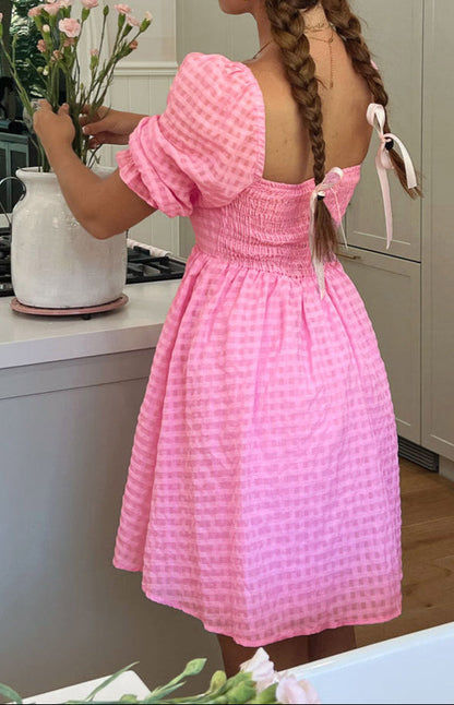 Rialta Pink Babydoll Mini Dress