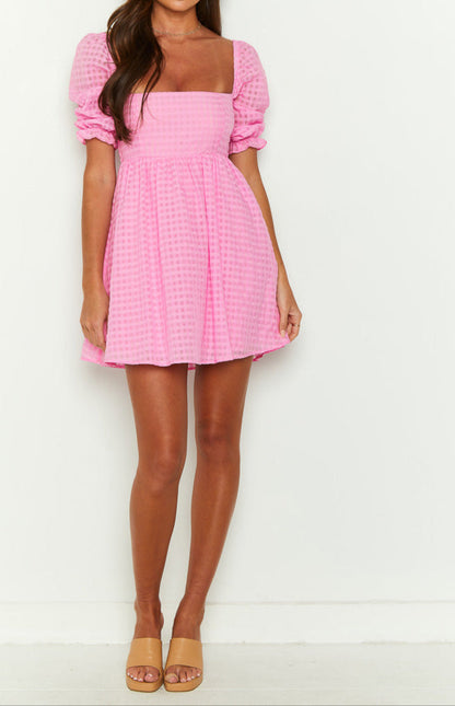 Rialta Pink Babydoll Mini Dress