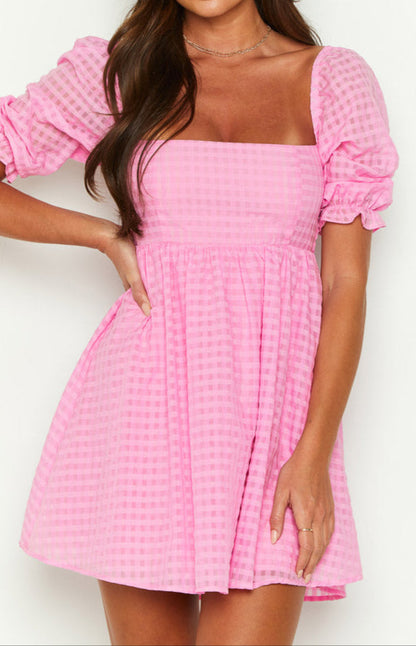 Rialta Pink Babydoll Mini Dress