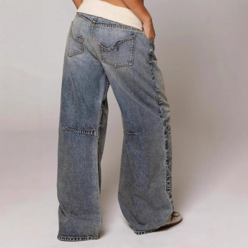 Women's Low Rise Baggy Jeans | Wide Leg