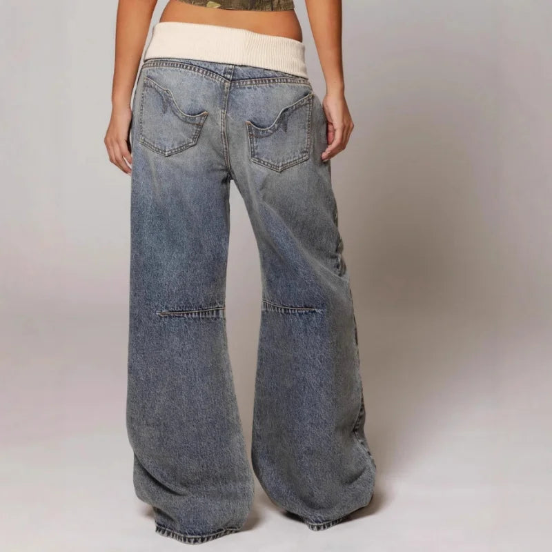 Women's Low Rise Baggy Jeans | Wide Leg