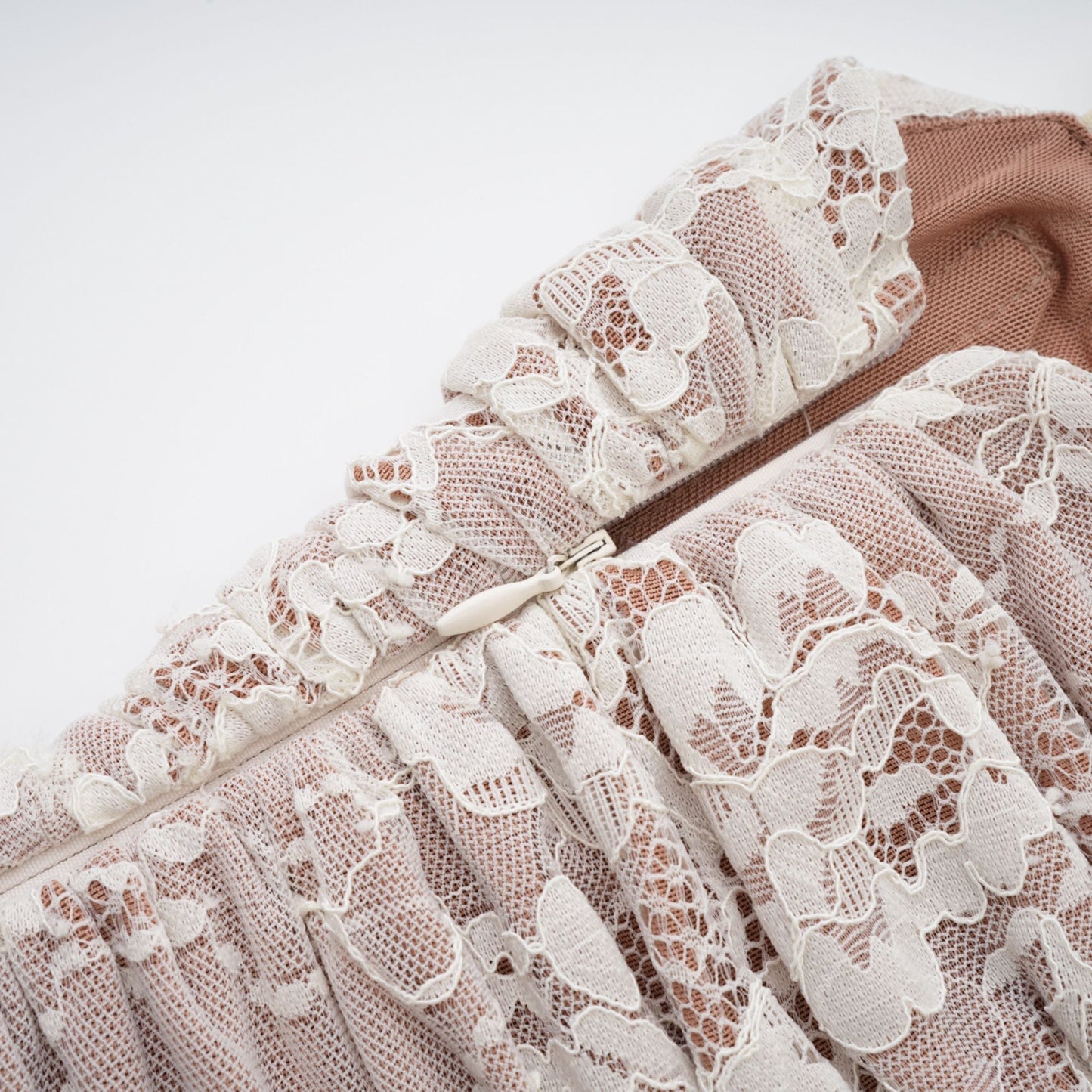 Ivory Lace Maxi Dress with Sheer Sleeves for Women - Giada