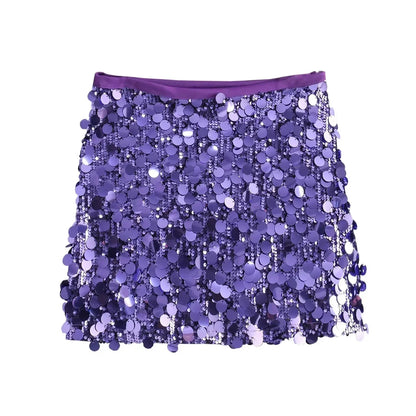 Women’s Glittery High-Waisted Skirt | Mini