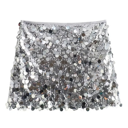 Women’s Glittery High-Waisted Skirt | Mini