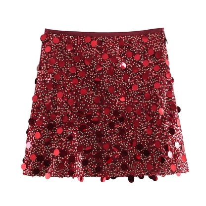 Women’s Glittery High-Waisted Skirt | Mini