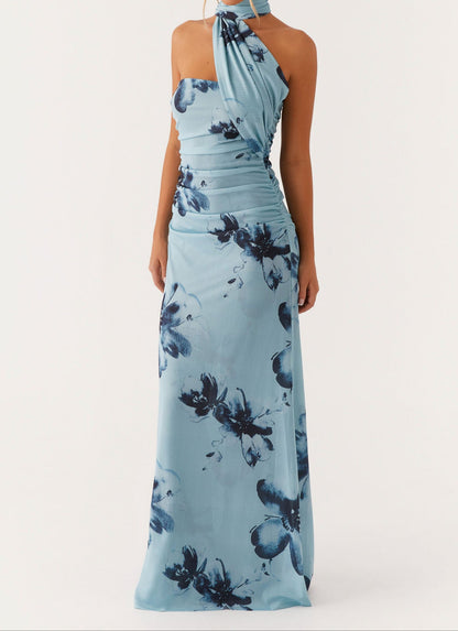 Carlotta Maxi Dress - Blue Black Floral