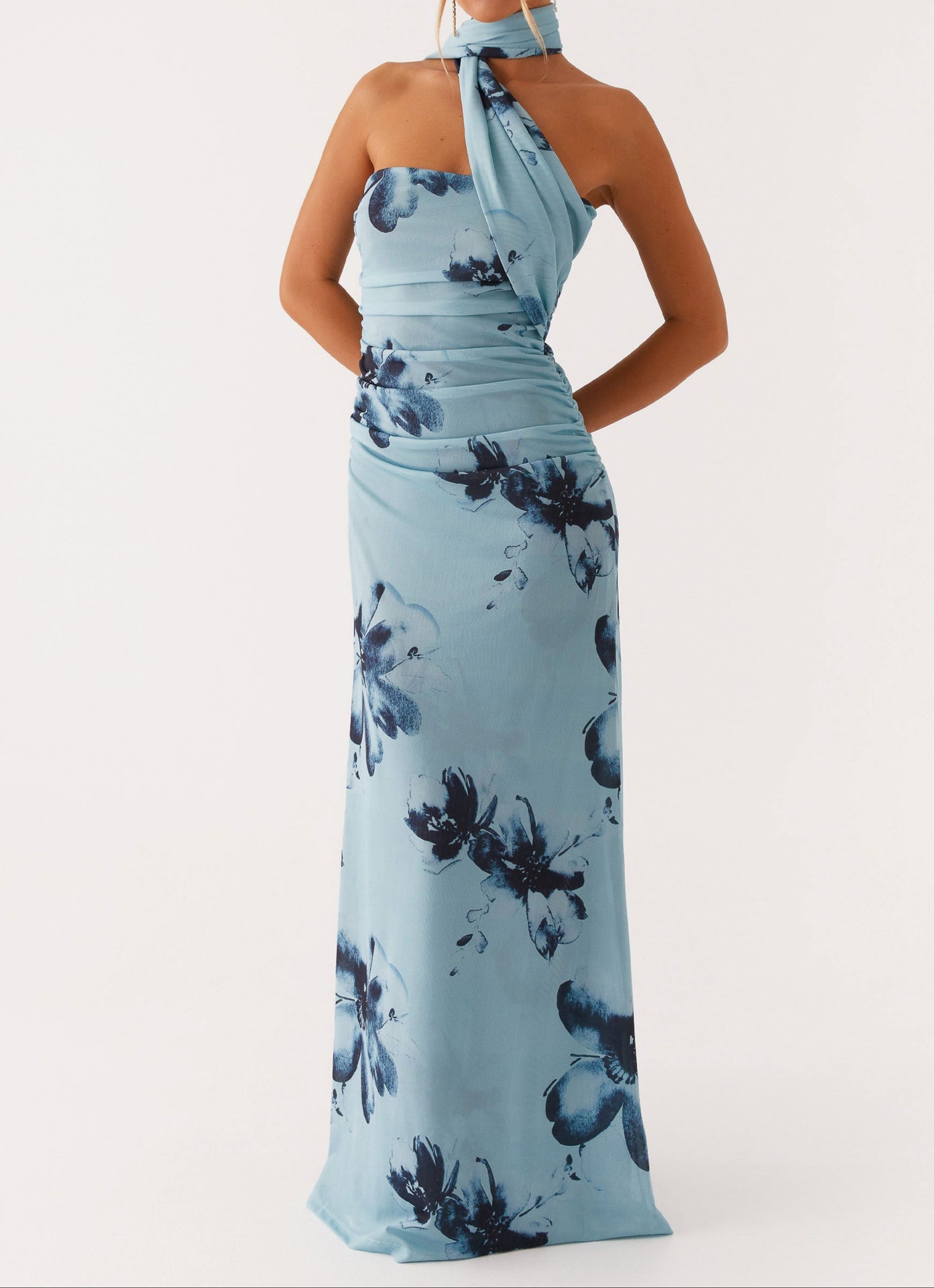 Carlotta Maxi Dress - Blue Black Floral