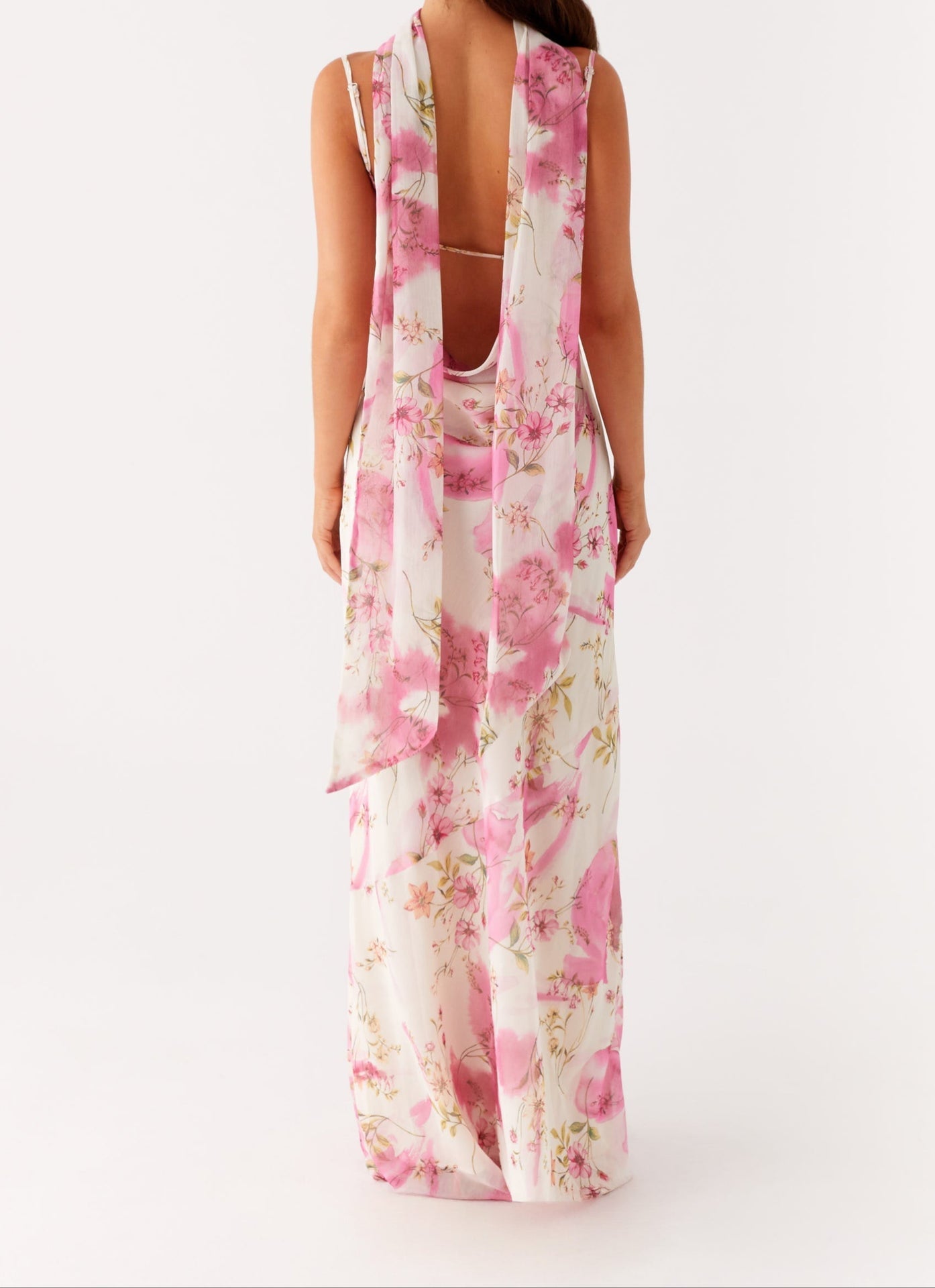 Orsola Maxi Dress - Ivory Floral Print