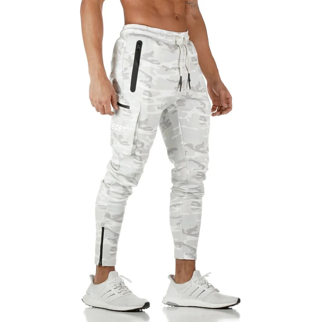 Men's Slim Fit Sporty Jogging Pants | with Zipper Pockets