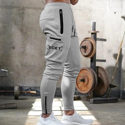 Men's Slim Fit Sporty Jogging Pants | with Zipper Pockets