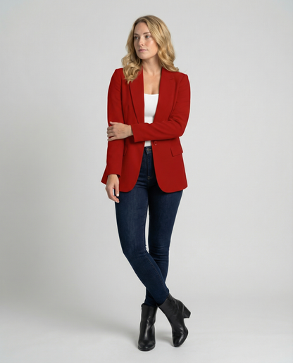 Ladies' Office Blazer Jacket | Notched Collar