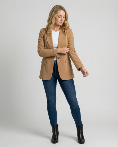 Ladies' Office Blazer Jacket | Notched Collar
