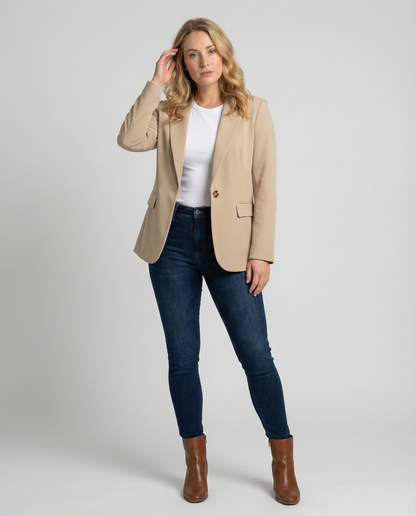Ladies' Office Blazer Jacket | Notched Collar