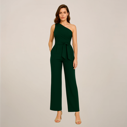 Women's One Shoulder Jumpsuit | Draped Fit