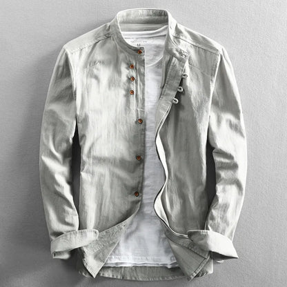 Men's Elegant Shirt | Stand-Up Collar