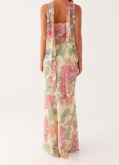 Luciella Maxi Dress - Yellow Peony