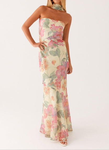 Luciella Maxi Dress - Yellow Peony