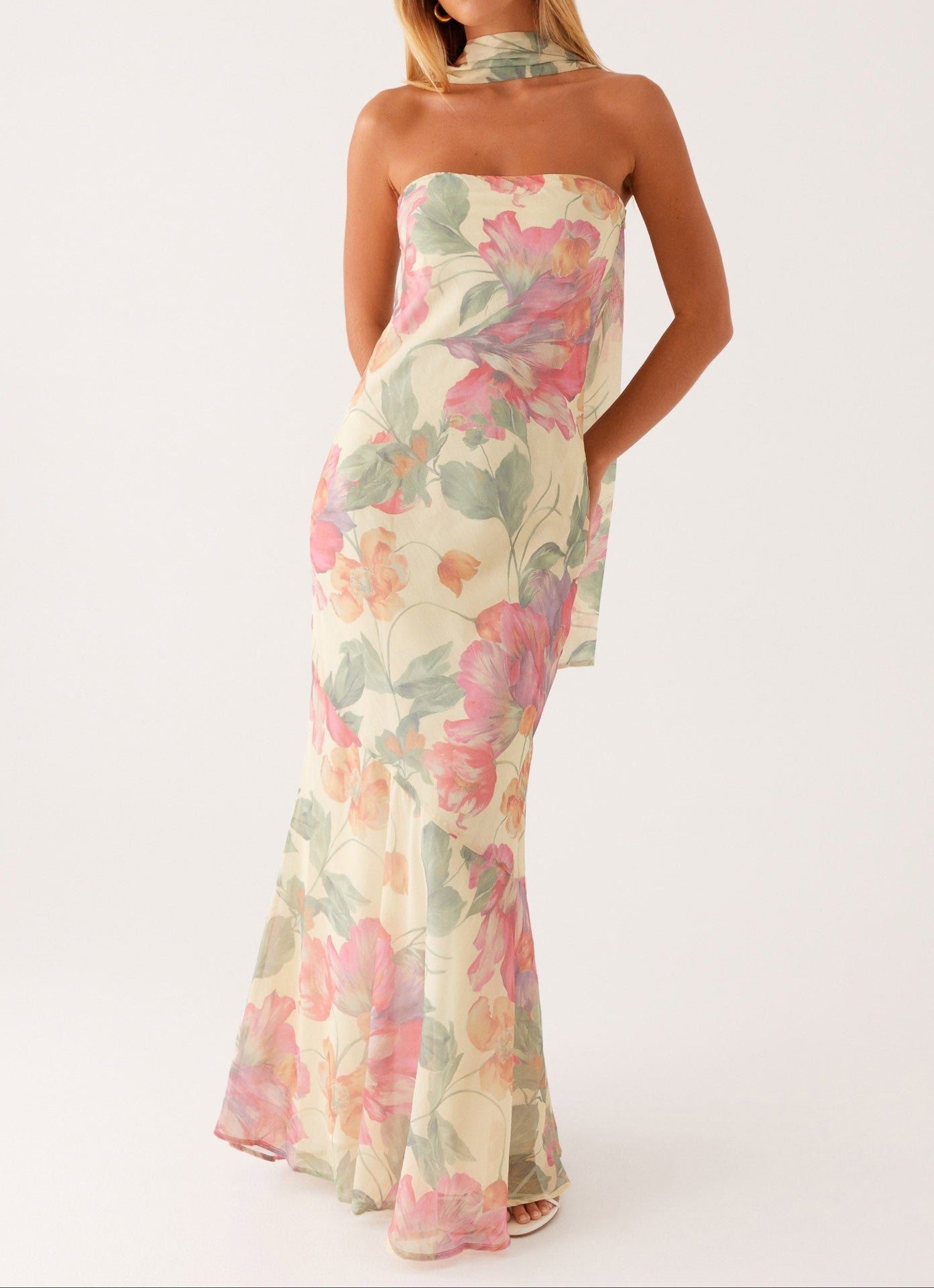 Luciella Maxi Dress - Yellow Peony